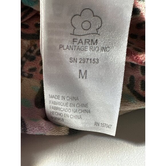 Farm Rio Cool Leopard Maxi Dress in Multicolor Medium Womens Long Gown - Picture 8 of 15